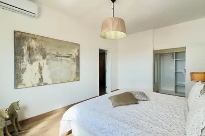 Cama o camas de una habitación en Casa en la montaña