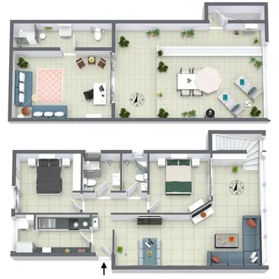 Plano de Casa LEX I Ocean & Sunrise Panorama I Steps from Dunes and Beach I Private 50 sqm terrace I Pool