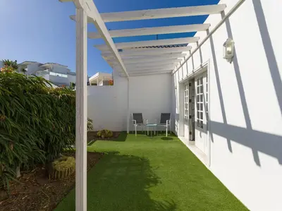 Jardín al aire libre en Pasito Villas