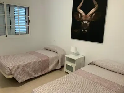 Cama o camas de una habitación en Duplex en Meloneras