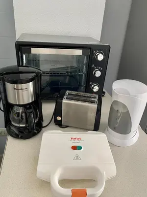 Una cocina o zona de cocina en Lovely apartment seaview in Puerto Rico with heated swimming pool, free Wi-Fi and free private parking