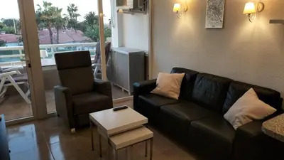 Zona de estar de Sunny Apartment Teneguia by Yumbo