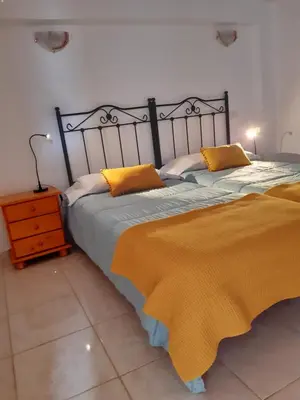Cama o camas de una habitación en Apartamento La Aldea Pueblo Gran Canaria 2A