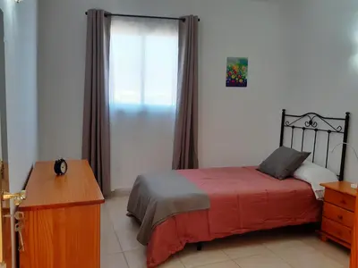 Cama o camas de una habitación en Apartamento La Aldea Pueblo Gran Canaria 2A