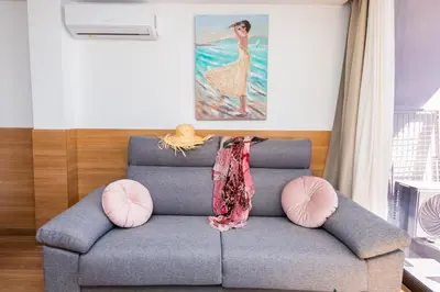 Zona de estar de Cozy Beach Holiday Home in Playa del Ingles