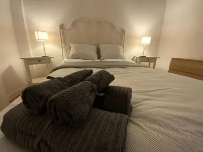 Cama o camas de una habitación en La Garita Bay Apartments
