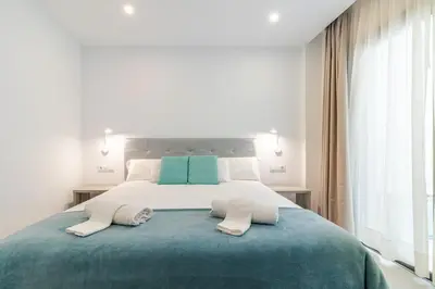 Cama o camas de una habitación en Modern Flat Las Canteras