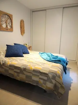 Cama o camas de una habitación en Ocean Rest Canteras Beach & Parking