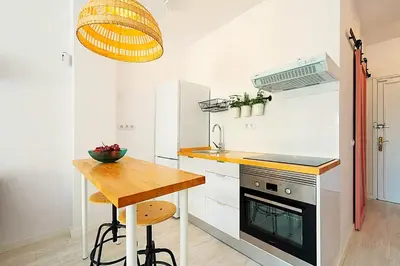 Una cocina o zona de cocina en Ca'Rosa - See the Sea Las Canteras Beach