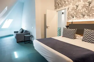 Cama o camas de una habitación en RK Farallón Canteras