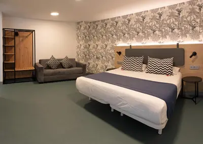 Cama o camas de una habitación en RK Farallón Canteras