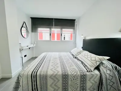 Cama o camas de una habitación en Apartamento Parque Jardín