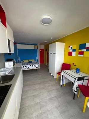 Una cocina o zona de cocina en Estudio mondrian