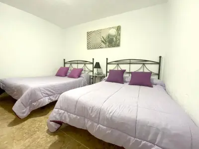 Cama o camas de una habitación en Welcoming house with mountain view in Ingenio