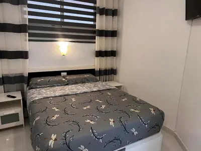Cama o camas de una habitación en Cura Marina Seafront Playa del Cura