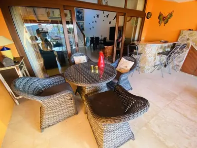 Zona de estar de Fantastic Anfi Tauro Duplex with ocean view