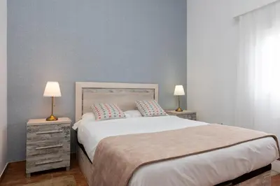 Cama o camas de una habitación en DejaBlue Villa privada entre mar y montaña
