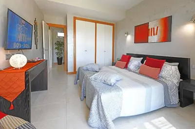 Cama o camas de una habitación en Salobre Vista Golf 5
