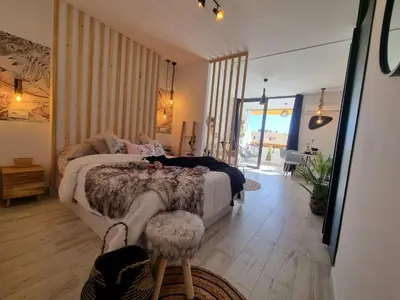 Cama o camas de una habitación en Top Apartament Playa del Ingles