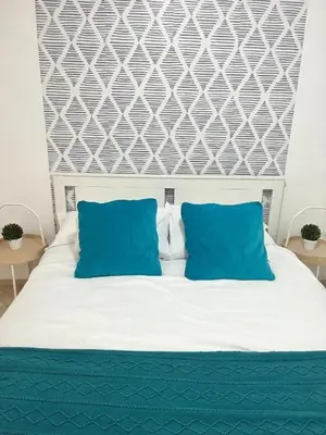 Cama o camas de una habitación en Lovely Apartament Taidia