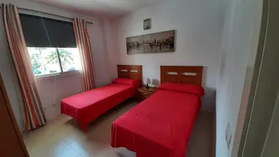 Cama o camas de una habitación en 2BR Home - 3 min to Agaete Beach - Pool