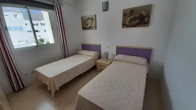 Cama o camas de una habitación en 2BR Home - 3 min to Agaete Beach - Pool