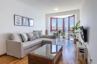 Zona de estar de Cliff Suite Las Canteras