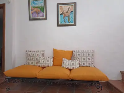 Zona de estar de Casa Rural La Yedra San Mateo