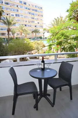 Un balcón o terraza de PALMENGARTEN APARTMENT Los Molinos