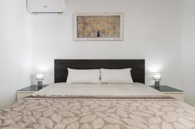 Cama o camas de una habitación en Vivelorural Club 14, terraza y piscina