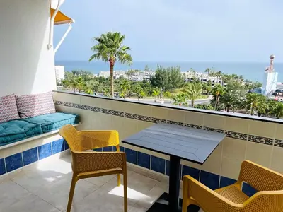 Un balcón o terraza de MEERBLICK BEACH-APARTMENT Monte Rojo