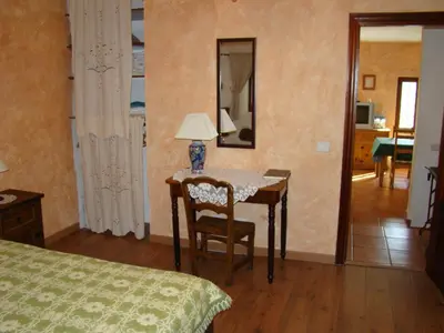 Cama o camas de una habitación en Casa Rural Paisajes de Tejeda