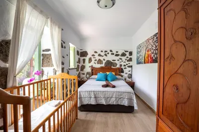 Cama o camas de una habitación en Casa rural Bejeque