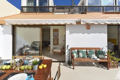 Zona de estar de Beach Apartment La Terraza de Sofia by VillaGranCanaria