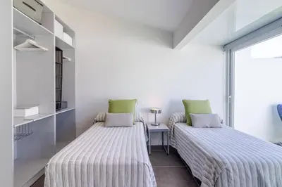 Cama o camas de una habitación en Beach Luxury Bungalow