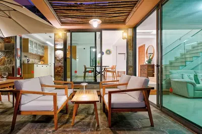 Zona de estar de Holiday Home Villa Gema