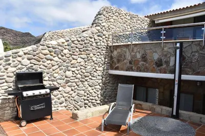 Barbacoa disponible para clientes en la villa