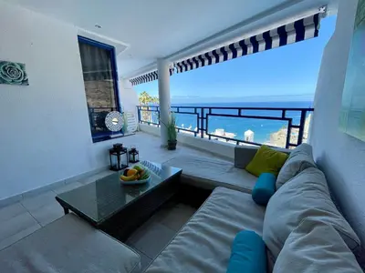 Zona de estar de Apartment mit Traumblick