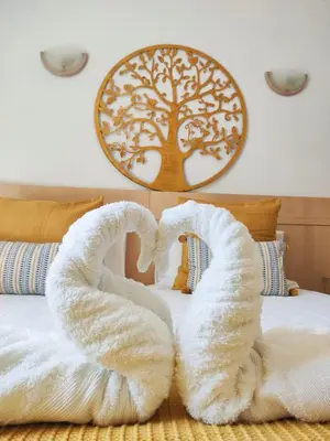 Cama o camas de una habitación en Guinea Nidive apartment