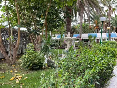 Jardín al aire libre en Surycan Tropical Garden Apartment