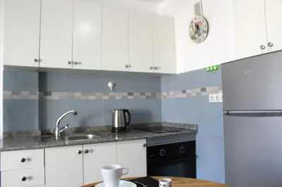 Una cocina o zona de cocina en Surycan Tropical Garden Apartment