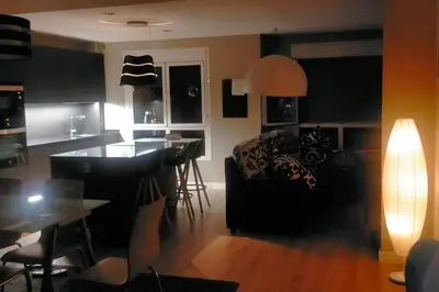 Una cocina o zona de cocina en luminoso duplex en Las Canteras (Surf Zone)