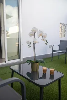 Zona de estar de Violeta Suite