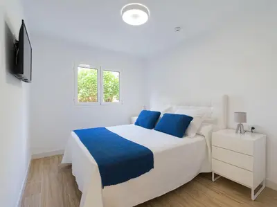 Cama o camas de una habitación en Olas Suites Playa del Ingles
