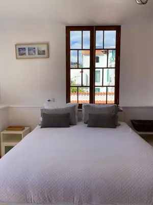 Cama o camas de una habitación en Beautiful beach house in traditional Canarian style