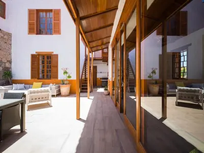 Zona de estar de Beautiful beach house in traditional Canarian style