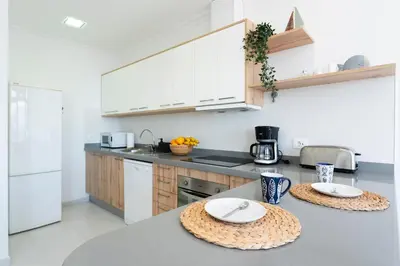 Una cocina o zona de cocina en Agaete White&Blue House