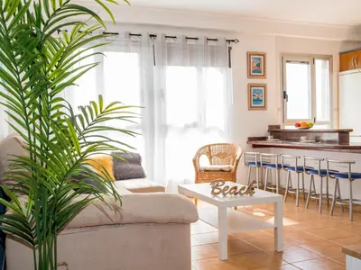 Zona de estar de Home2Book Ático Blue Beach, Pool&Terrace