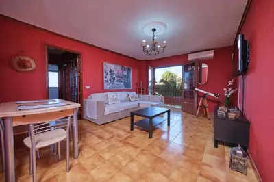 Una televisión o centro de entretenimiento en La casita del puerto