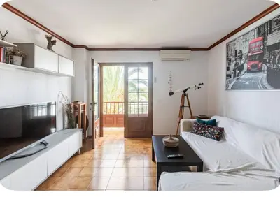 Una televisión o centro de entretenimiento en La casita del puerto
